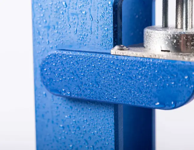 Dosenauflage mit Wassertropfen, Detail